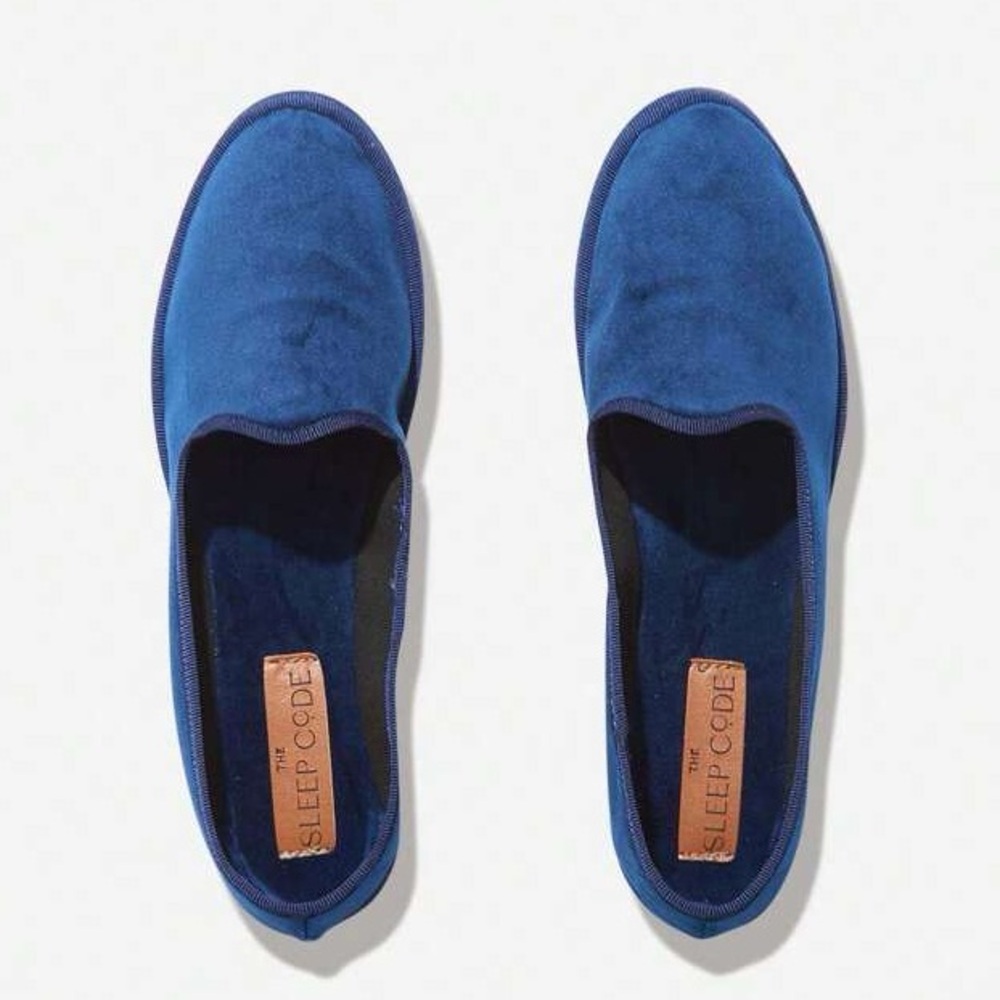 NIB Sleep Code Blue Velvet Venetian Slipper Size 39 8.5 Made in Italy Friulane